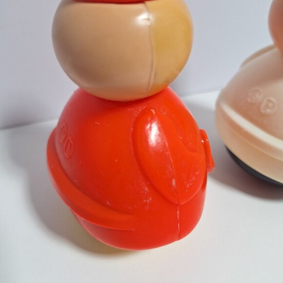 1970s Baker Candlestick Maker 3 Men In A Tub Roly Poly Lot Fisher Price Vintage - Picture 5 of 16